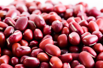 close-up shot of raw red bean as a background