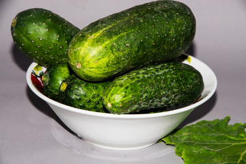 cucumbers in a bowl