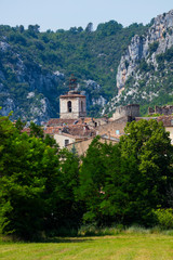 Fototapeta na wymiar Quinson Village, Gorges du Verdon Natural Park, Alpes Haute Provence, France, Europe