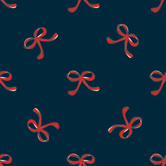 Seamless retro 1940s pattern in cute ribbons. Vintage  background for textile, wallpaper, pattern fills, covers, surface, print, wrap, scrapbooking, decoupage. Regular order.