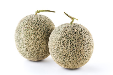 Big Cantaloupe melon isolated on white background
