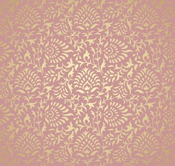 wedding card design, paisley floral pattern , India	