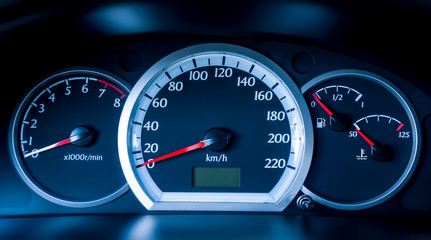 dark car dashboard close up