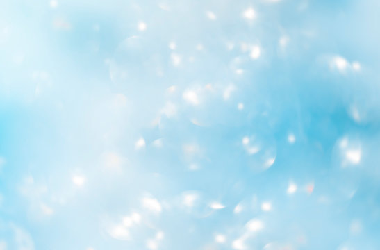 light blue background with defocus lights