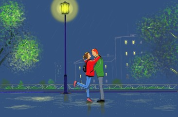 Obraz premium Love in the City 