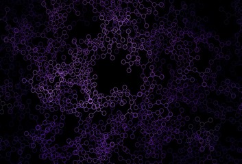 Dark Purple vector template with artificial intelligence structure.