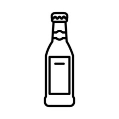 beer bottle icon, line style