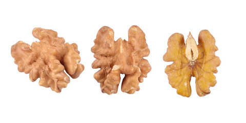 walnut isolated on white background, 