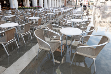 Acqua alta in piazza San Marco
