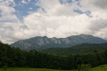 mountains and clouds