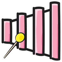 
Wooden bars struck by mallets musical instrument, doodle icon of xylophone
