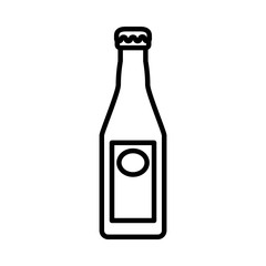 beer bottle icon image, line style