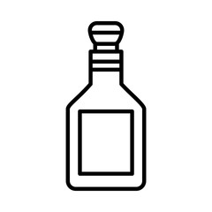 bottle of brandy icon, line style