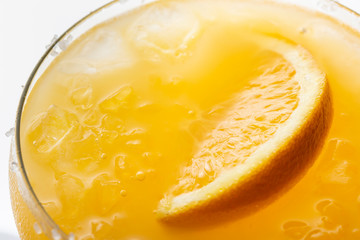 Detail of orange margarita cocktail
