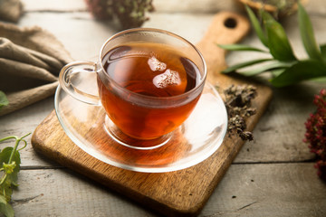 A cup of healthy warming herbal tea