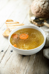 Healthy healing traditional chicken broth