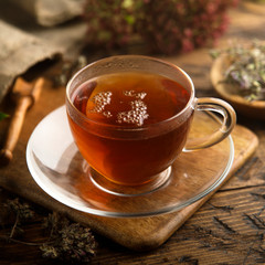 A cup of healthy warming herbal tea