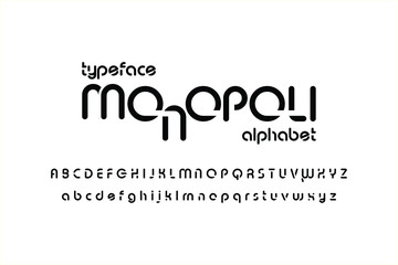 Alphabet modern typography, typeface bold 3d style, Vector Illustration.