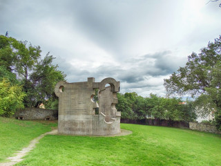 Magical Sculptures Garden in Gernika Town Basque Country Spain