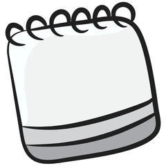 
A trendy doodle icon of notepad
