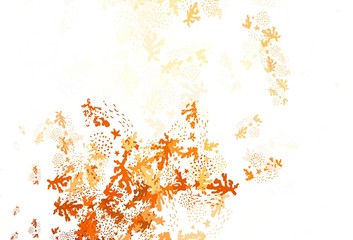 Light Orange vector template with chaotic shapes.