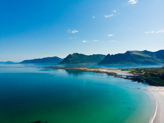 Obraz premium Seascape in Gimsoysand, Lofoten islands, Norway
