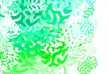 Fototapeta na wymiar Light Green vector template with chaotic shapes.