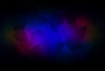 Obraz premium Dark Blue, Red vector backdrop with memphis shapes.