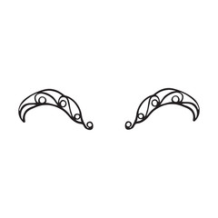 Cute Design Silhouette Eyelashes Closed Female Eyes. Vector Illustration