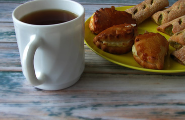 cup of coffee and cookies