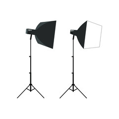 Flash light studio for professional photography.