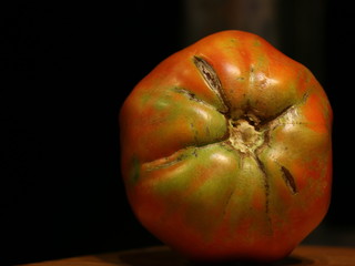 tomato on black
