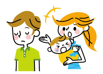 妻の話を聞かない夫　育児しない夫