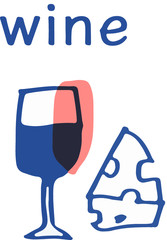 赤ワインとチーズ
