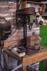 31 May 2010, Yogyakarta, Indonesia: Drilling Tools At Gold Handicraft Workshop