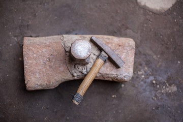 31 May 2010, Yogyakarta, Indonesia: Working Tools At Gold Handicraft Workshop