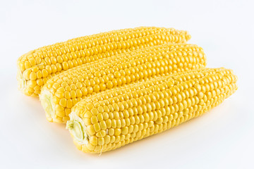 Sweet corn isolated on white background