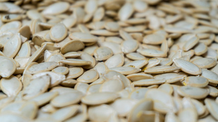 a pumpkin seeds close up