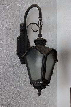 old street lamp on the wall