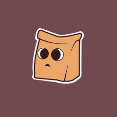 Food Bag Vector Character