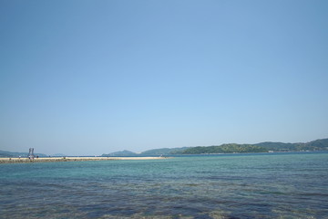 Amanohashidate nature scenic view at spring and summer in Kyoto, Japan