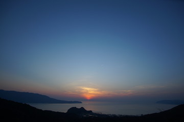 Evening sky, beautiful colorful sky and Dramatic  sunset