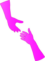 female hand holding a pink ribbon