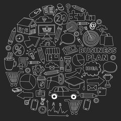 Business and finance online education vector pattern. Start up and innovations