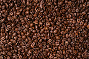 Obraz premium many coffee beans background texture