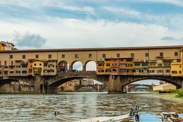The beautiful Ponte Vecchio in Florence, Italy. 