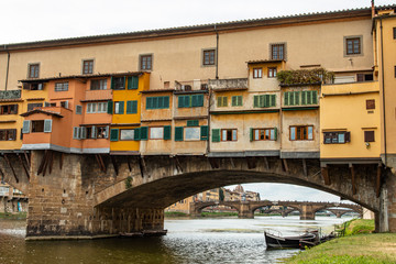 The beautiful Ponte Vecchio in Florence, Italy. 