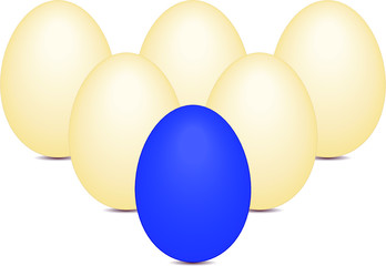 easter eggs in a row