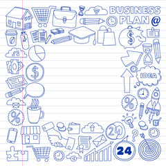 Business and finance online education vector pattern. Start up and innovations