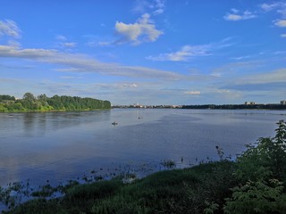 clouds over the lake